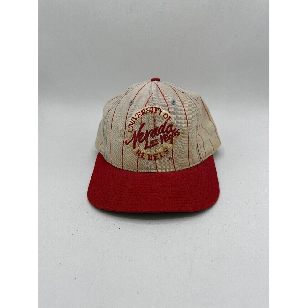 Vintage UNLV Rebels Hat The Game‎ Pinstripe Snapback Gray 90s